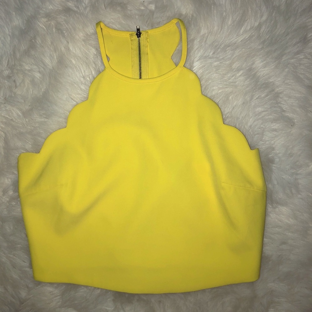 Forever 21 scalloped crop top.